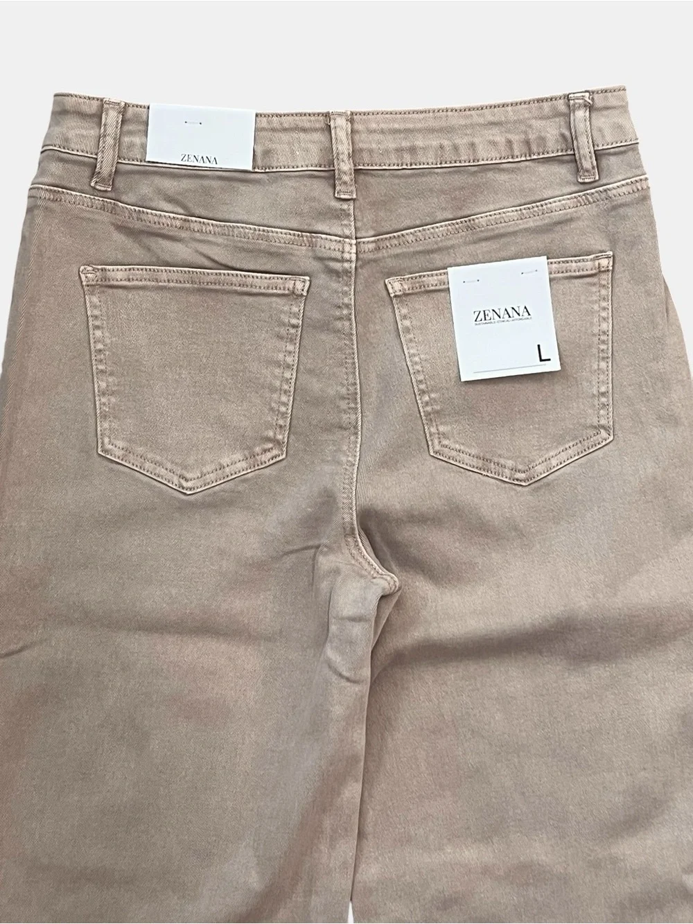 Zenana Outfitters Sand Beige Flare Jeans - Picture 7 of 10